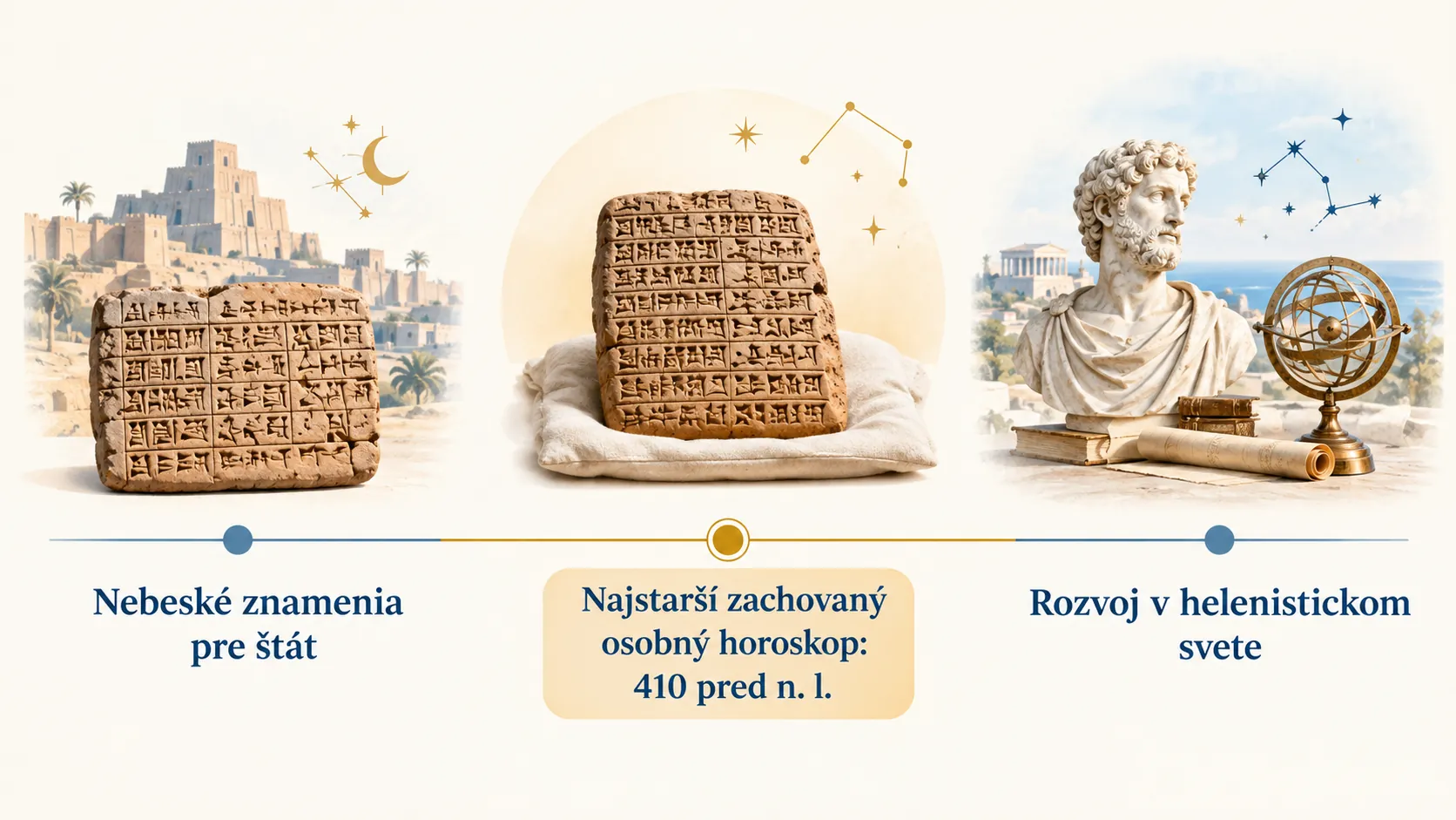 timeline from Mesopotamian state omens to the earliest surviving personal horoscope