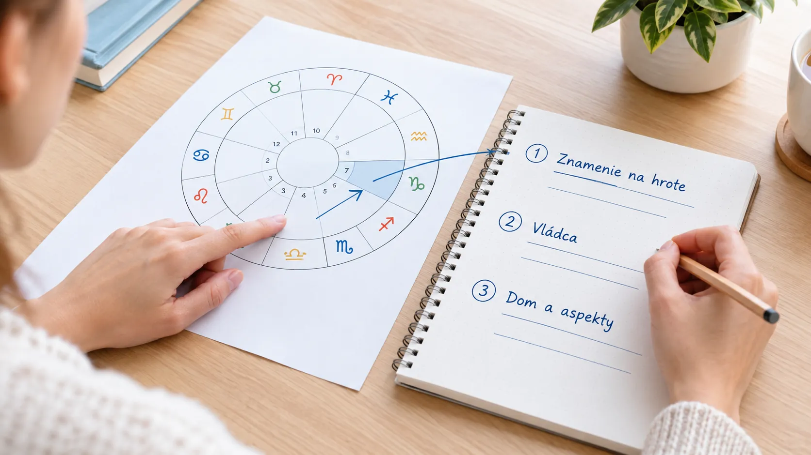 beginner reviewing a natal chart and tracing the ruler of an empty house