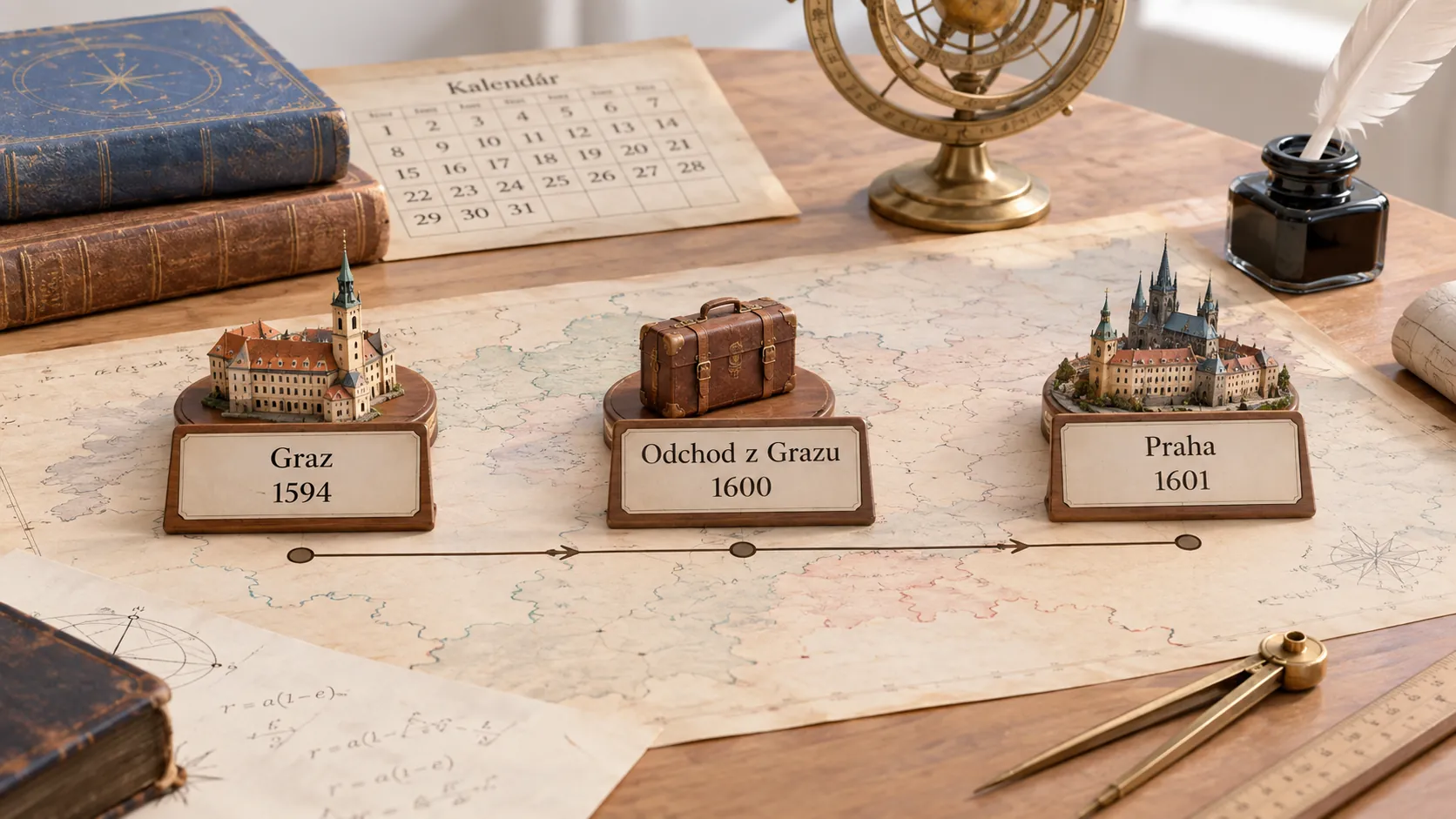 Kepler's professional path from Graz to Prague