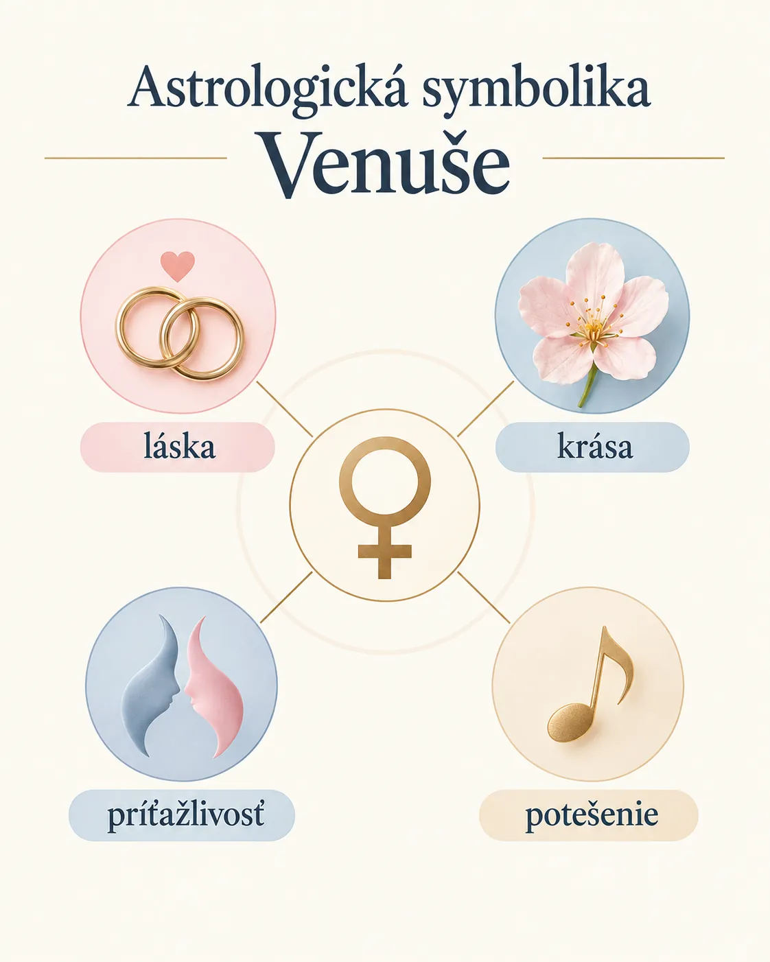 astrological meanings of Venus shown in a clear editorial infographic