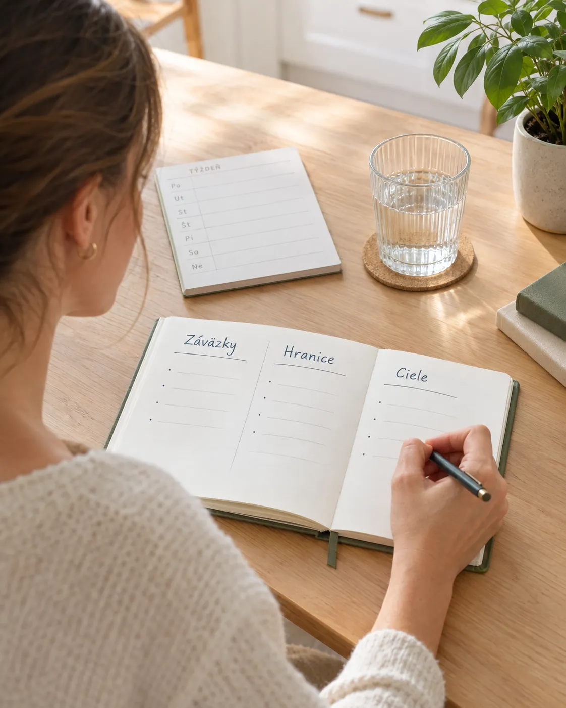 person reflecting on commitments boundaries and long-term goals