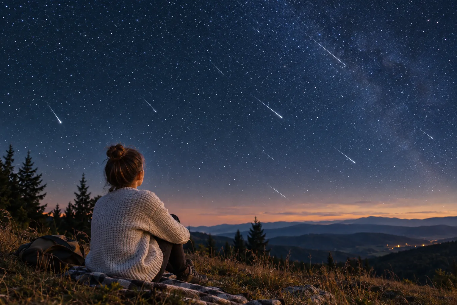 quiet meteor-watching evening in October 2026